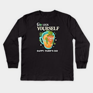 Patricks day - Go luck yourself Kids Long Sleeve T-Shirt